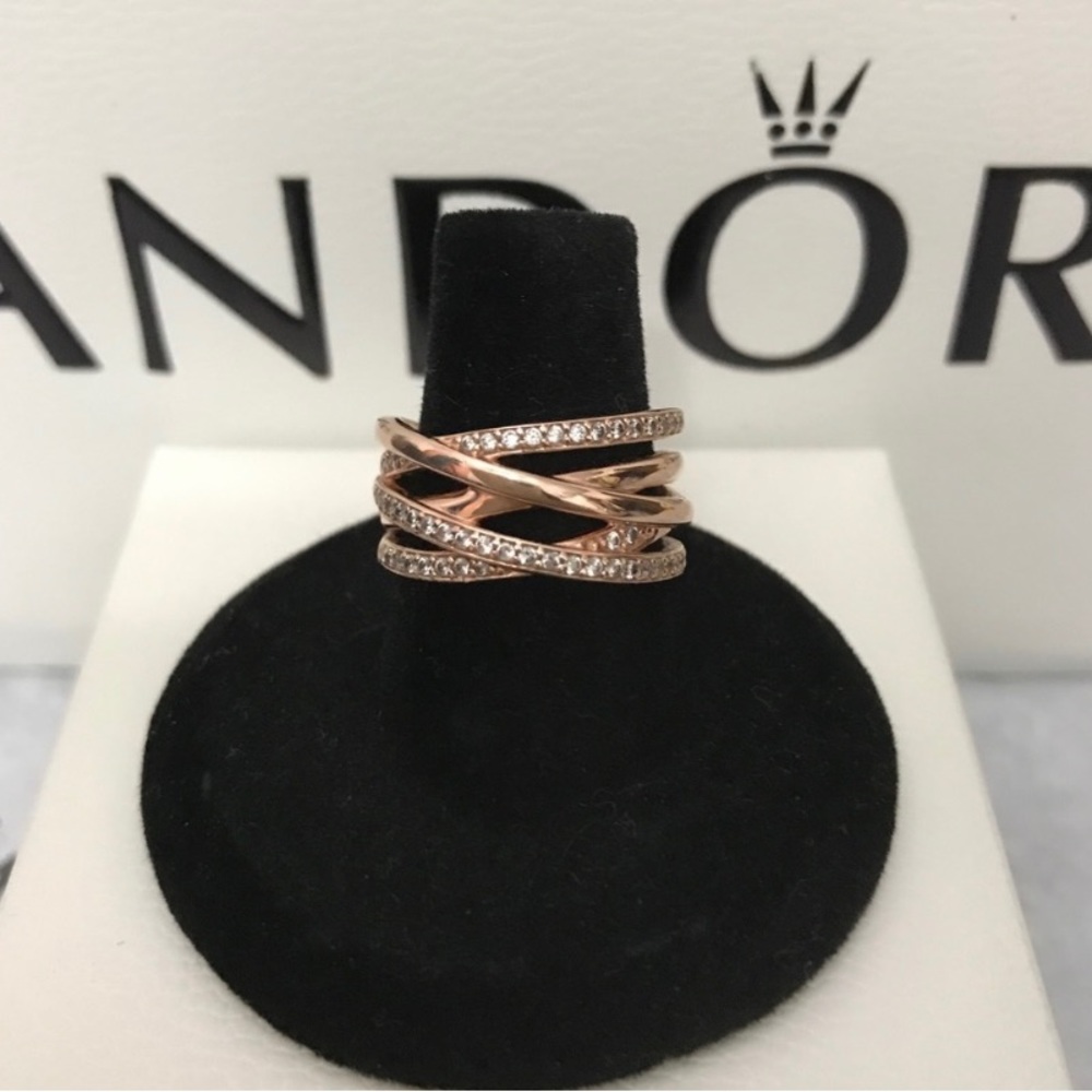 Pandora entwined rose gold ring